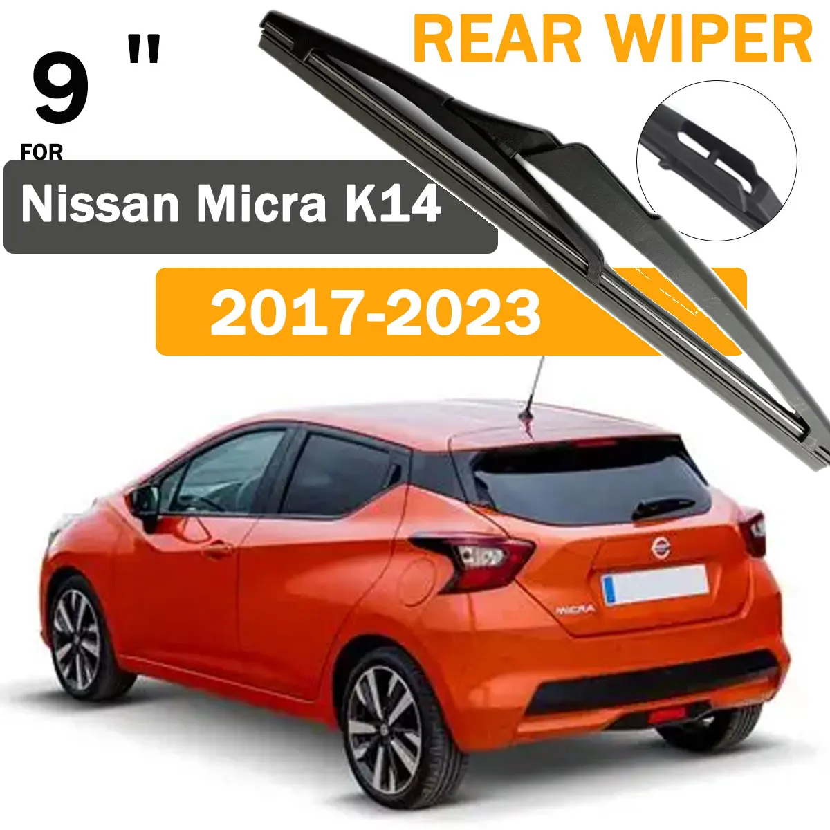9-Zoll-Heckscheibenwischerblatt 1 Stück für Nissan Micra K14 2017-2023 Auto-Heckscheiben-Zubehör