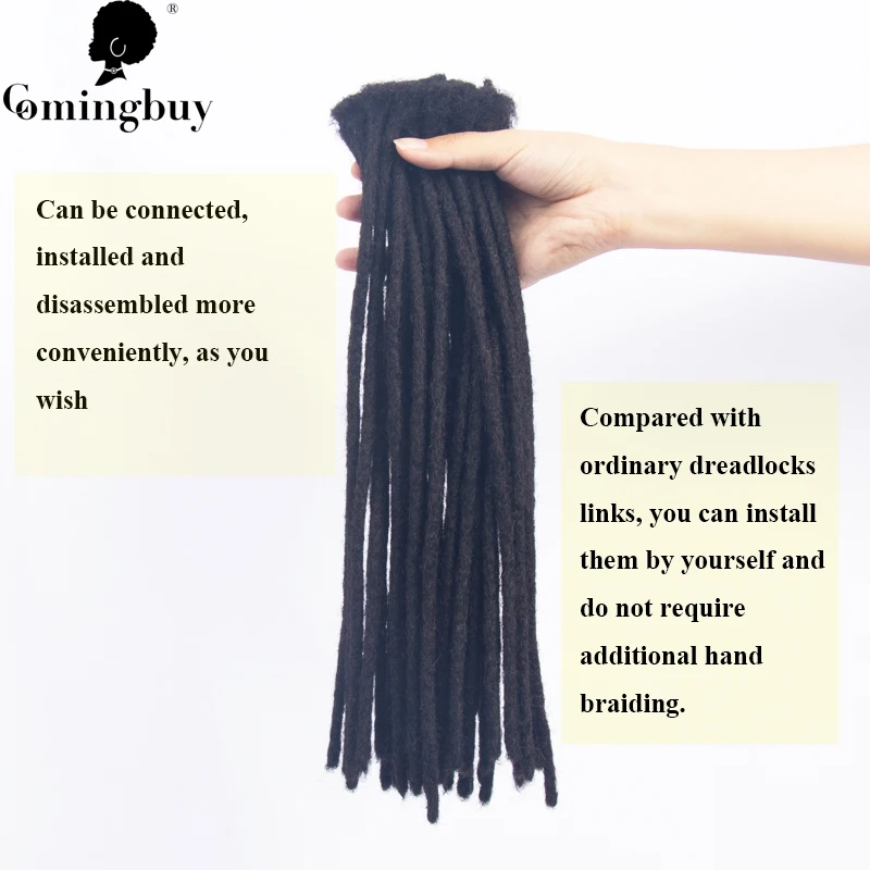 Nieuwe Angst Slot Clip In Hair Extensions Menselijk Haar Dreadloc Braziliaanse Gehaakte Vlechten Voor Zwart Vlechten Haar Clip Ins Comingbuy