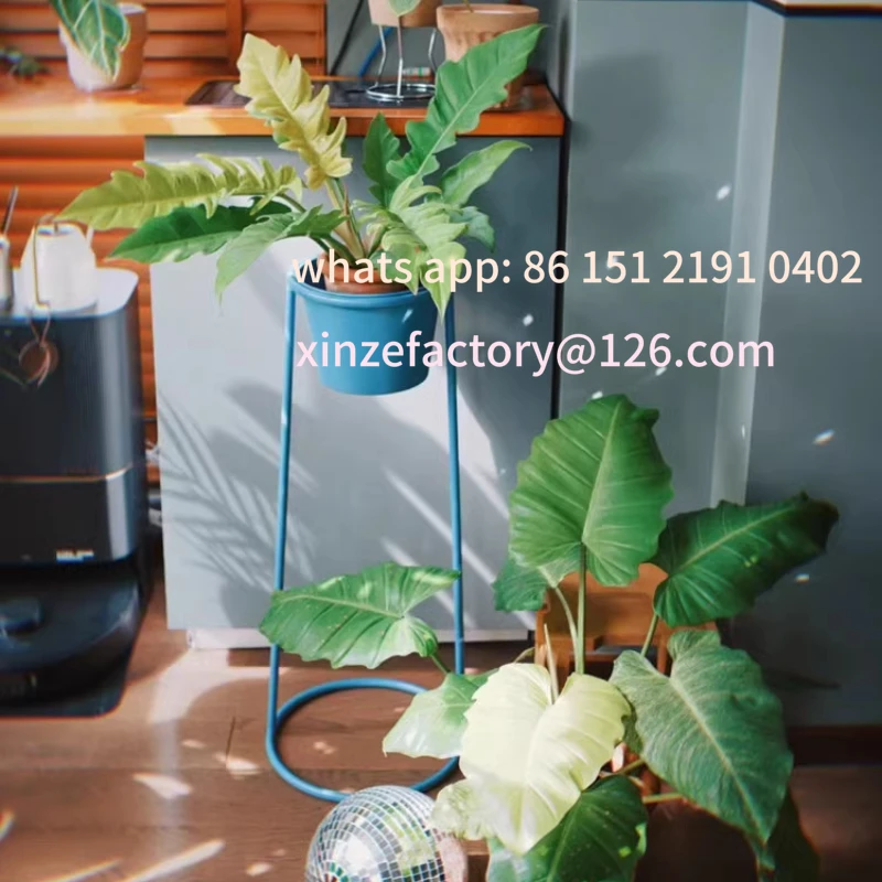 

Customizable Modern Flower Stand Minimalist Indoor Plant Shelf Movable Balcony Planter Holder Stylish Living Room De