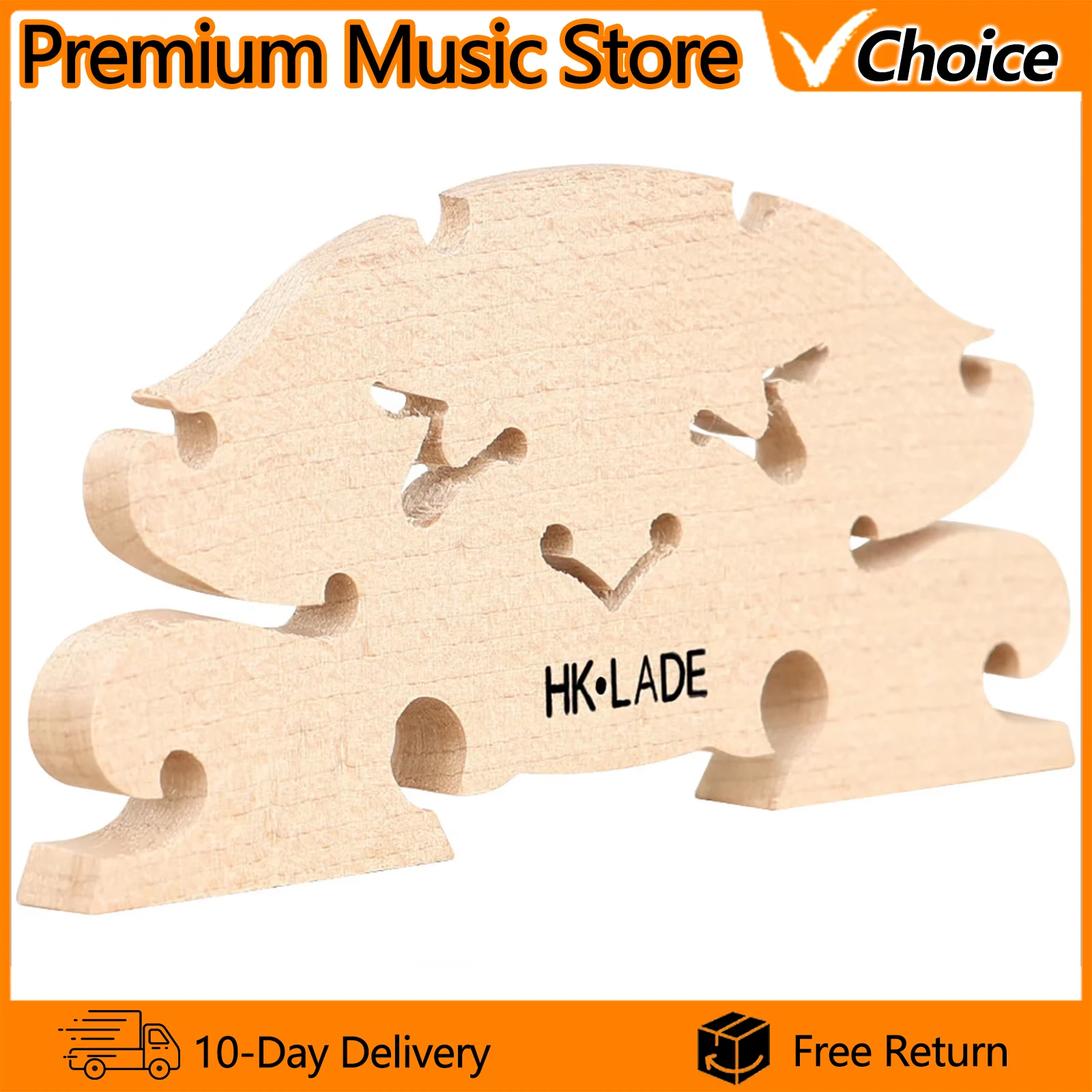 HK·LADE Morin Khuur Bridge Natural Dried Maple Wood Morin Khuur Bridge Replacement Parts Stringed Instruments Accessory