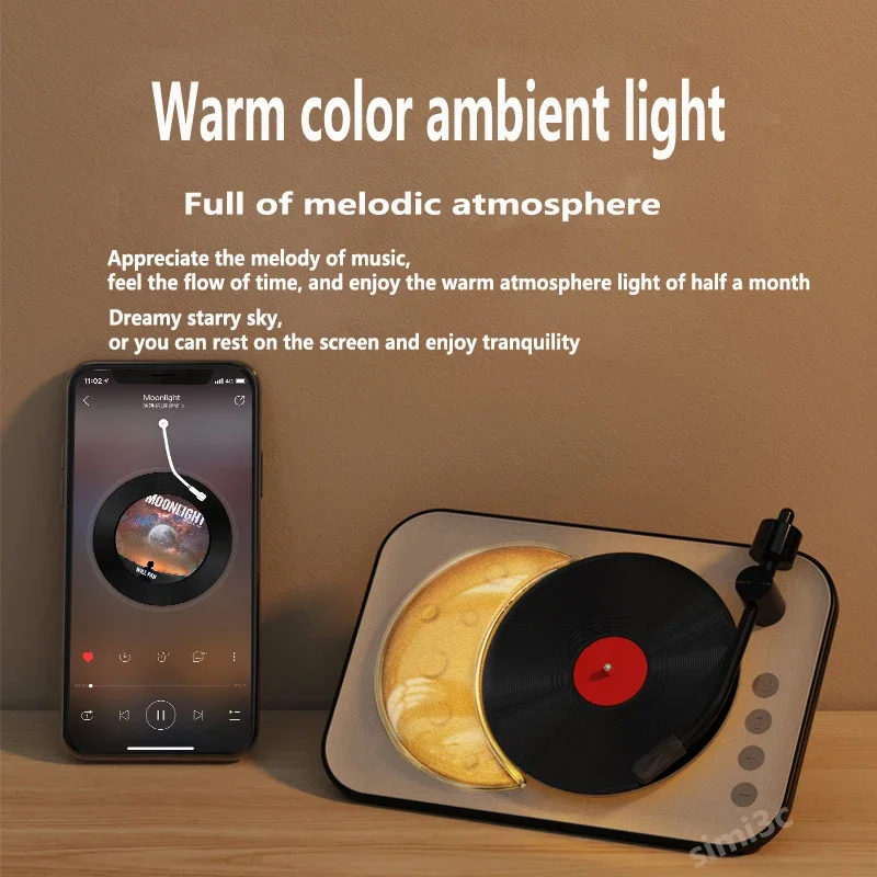 Tragbare Schallplatten schreiber Grammophon drahtlose Bluetooth 5,0 Lautsprecher Schlafzimmer und Heim dekoration Retro-Aufnahme Lautsprecher Säule