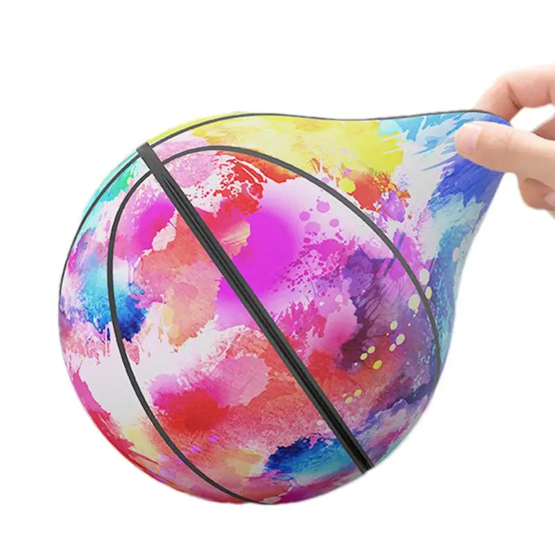 

Silent Basketball 7 Inches High Elasticity Quiet Basketball Toy With Zipper Removable Fabric Cover Quiet Ball For Home Use