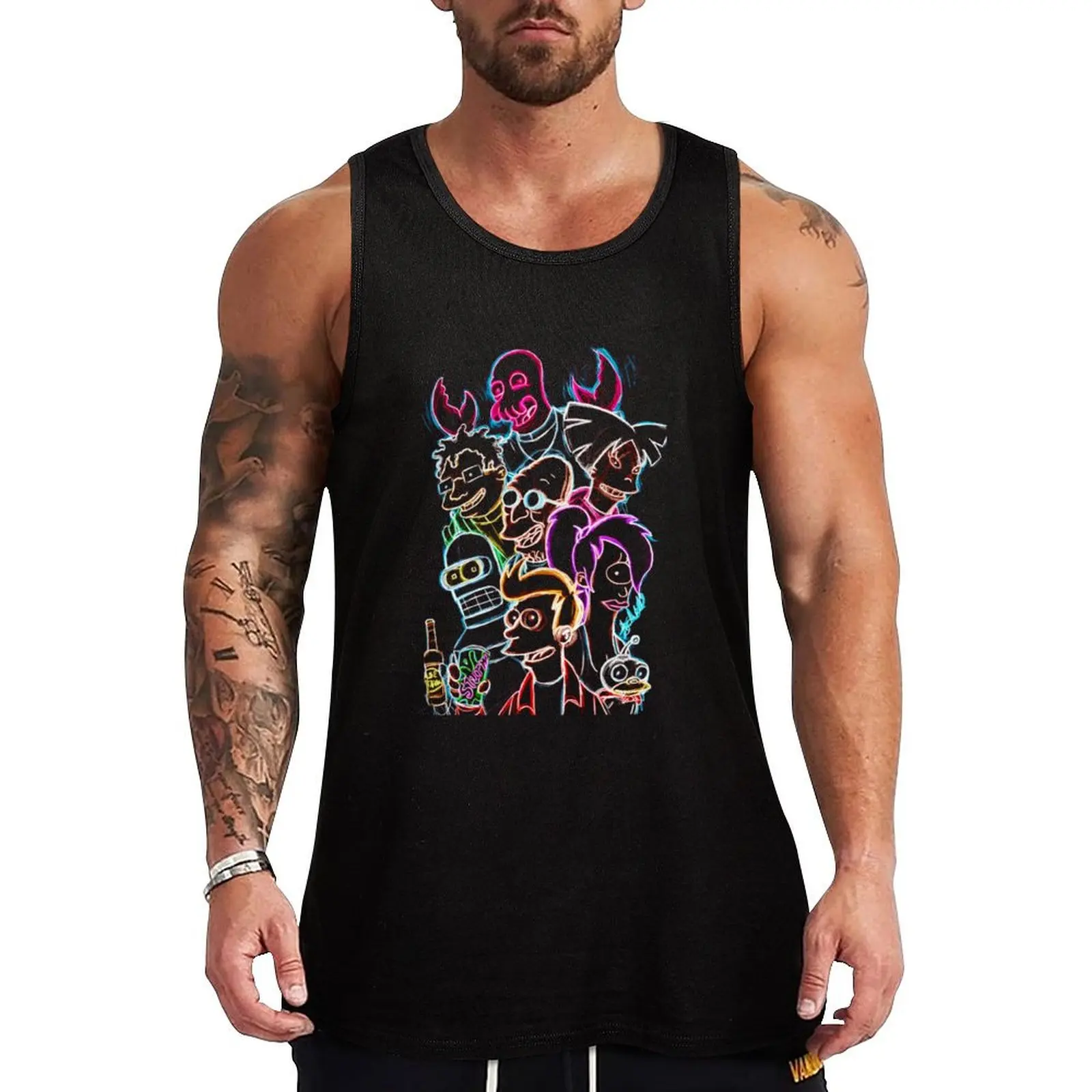 

Graphic Futu Cartoons Characters Tank Top anime top T-shirt Men's gym gym clothing men