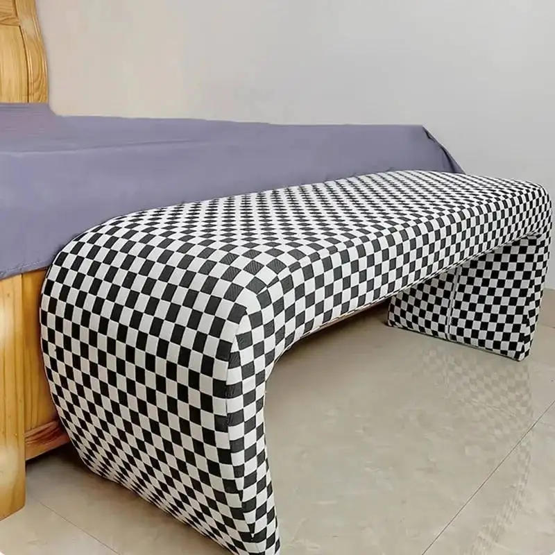 Ottomans Simple Nordic Fashion Luxury Rectangle Shoes Comfort Bench Ottoman Modern Cambiar Pouffe Taburete De Zapatos Furniture