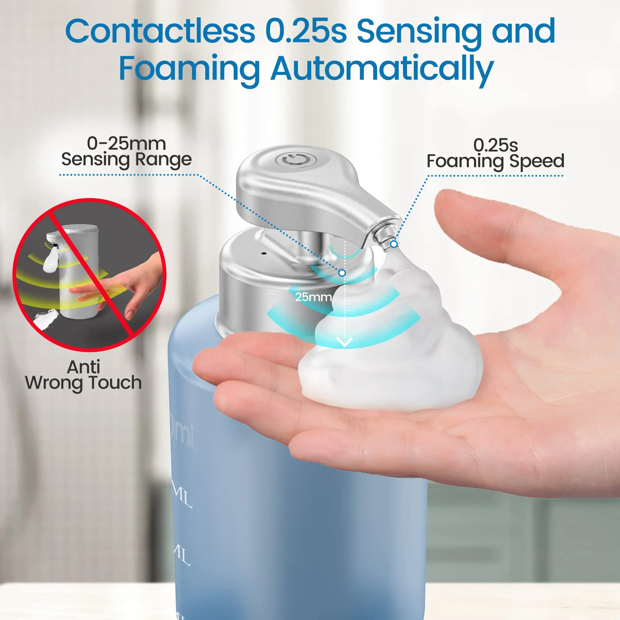 ALACRIS-Dispensadores Automáticos De Sabão com Sensor Infravermelho, Indução Automática Lavagem De Mão Sabão Que Faz A Máquina, dispensadores De Sabão De Espuma