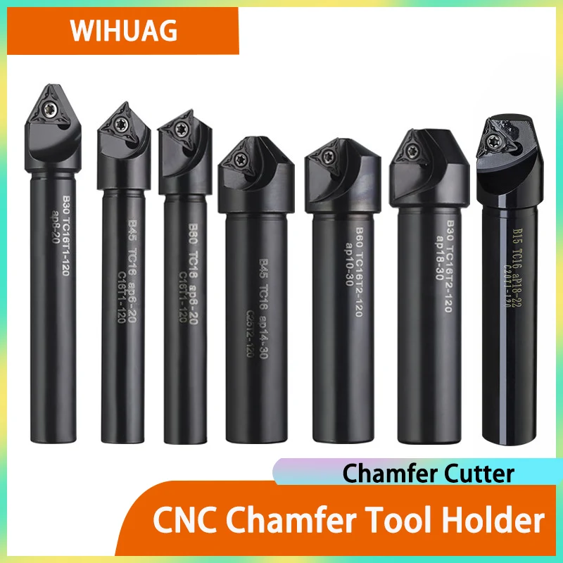 Chamfering cutter Countersink Bar Indexable Chamfer Milling Cutter Tool Holder TC AP C20-20 C16-16 Spot Drillin 30 45 60 Degree