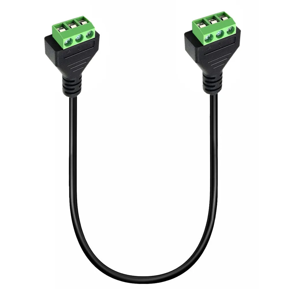 1pc Screw Terminal Female 2 Pin 3 Pin / Way 4 Pin to Screw Terminal Female Headphone Converter Connection Connector Cable