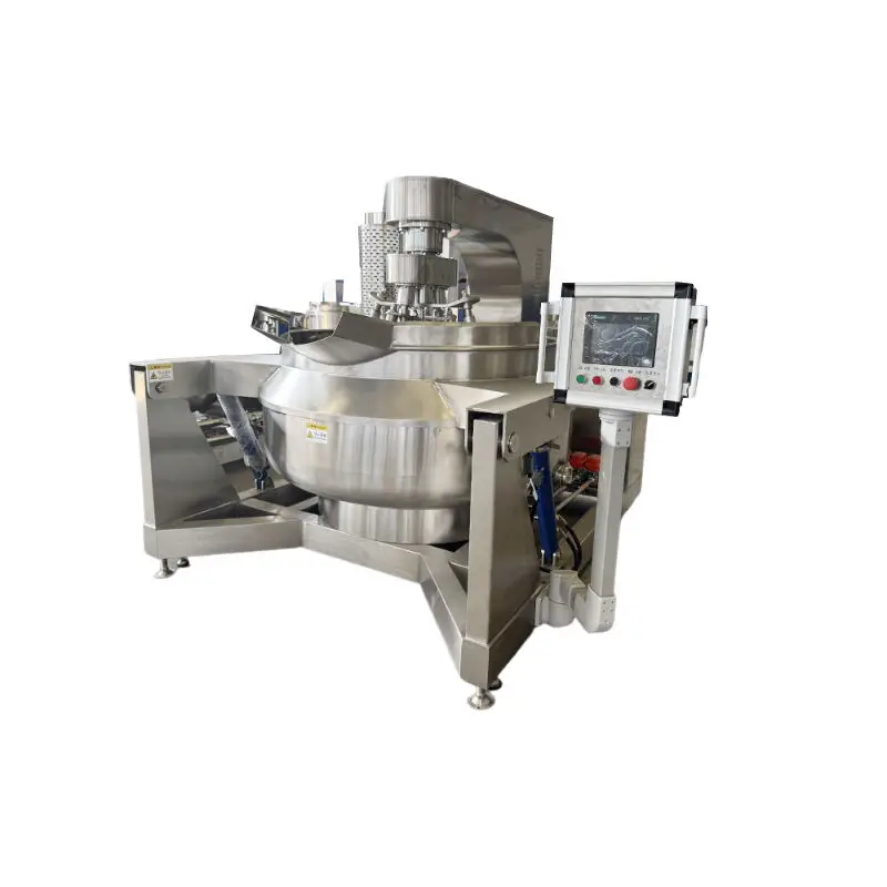 Automatic Ginger Garlic Chili Paste Maker Red Chili Sauce Processing Machine Chili Paste Cooking Making Machine