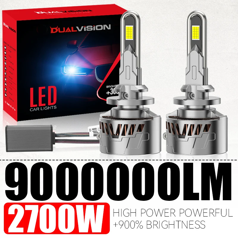 

9000000LM 2700W Led H7 H4 H11 Car Headlights Canbus EMC H27 880 881 H1 HB3 9005 9012 HIR2 H8 H9 30PCS CSP Turbo Lamp Fog Lights