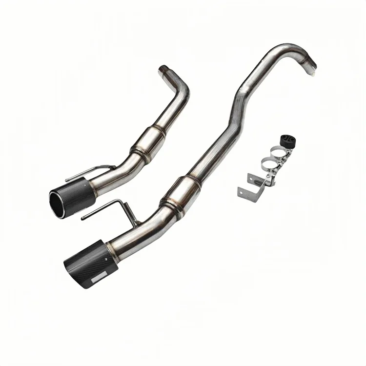 

Hot selling： Stainless Steel+Carbon Fiber Back Dual-tube Exhaust System