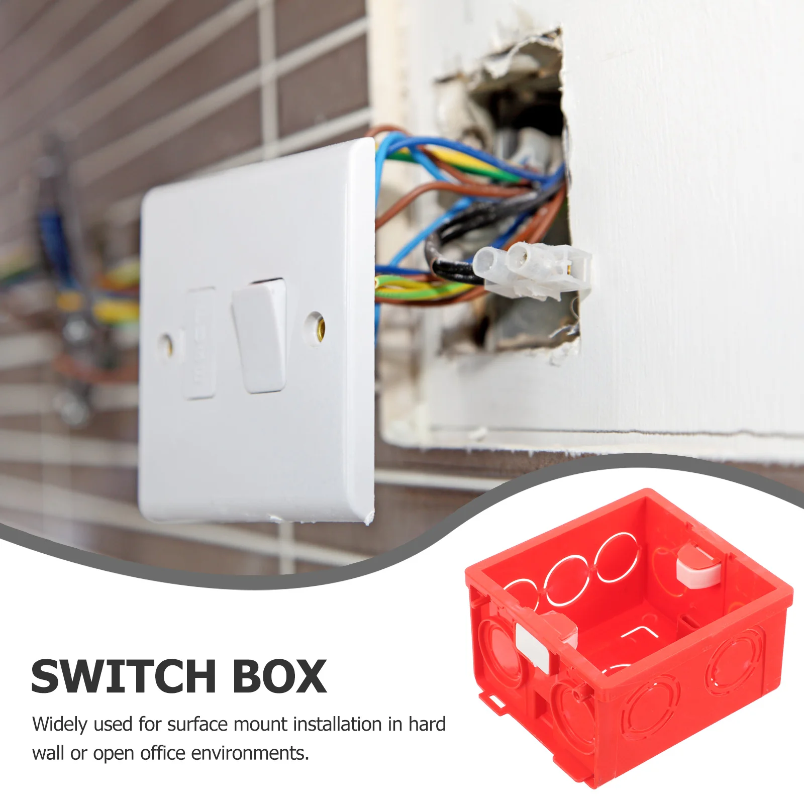 

10Pcs Wall Socket Boxes 86 Type Junction Box Simple Flush Mounting Stable Spacing Wall Socket Installation Box