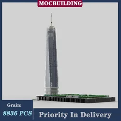 MOC City Architecture One World Trade Center 1/650th Scale Set Model Building Block Street View Collection Series Toy Gifts