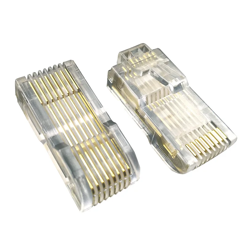 10PCS RJ45 Connector Frequentie Bedieningspaneel component Connector Converter Plug Radiaal Hoek Voor Man Op Man Modulair L = 26mm