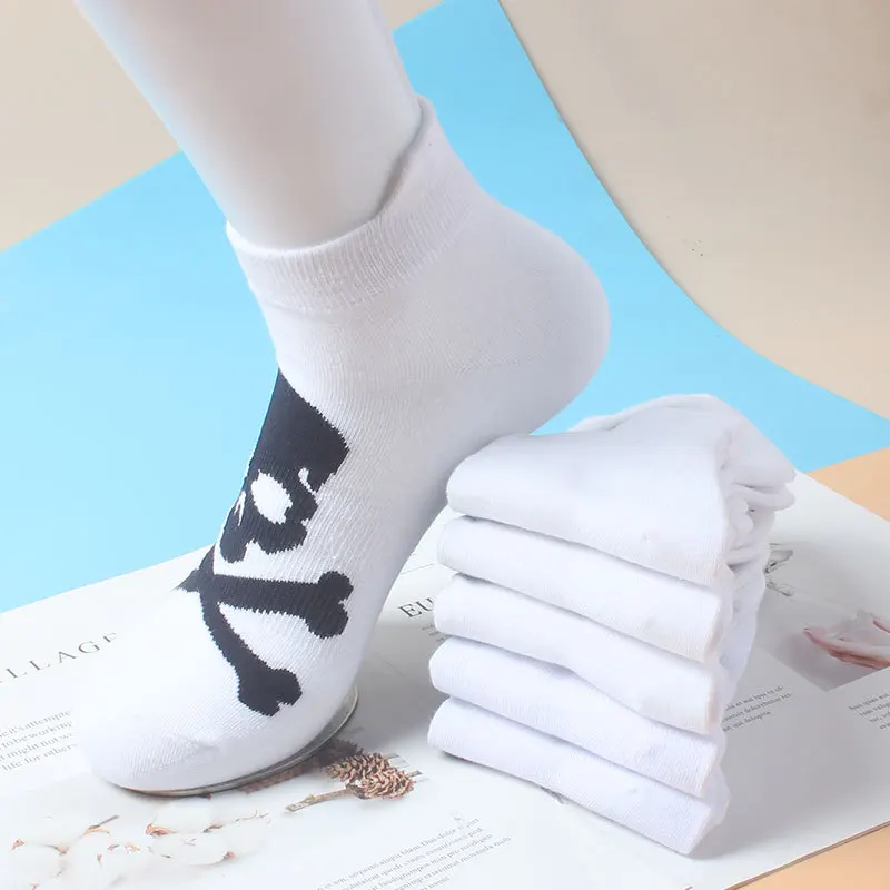 

Men Socks Cotton Male Sports Short Ankle Low Tube Socks Spring Summer Autumn White Black Hip Hop Streetwear Gift Calcetines Soks