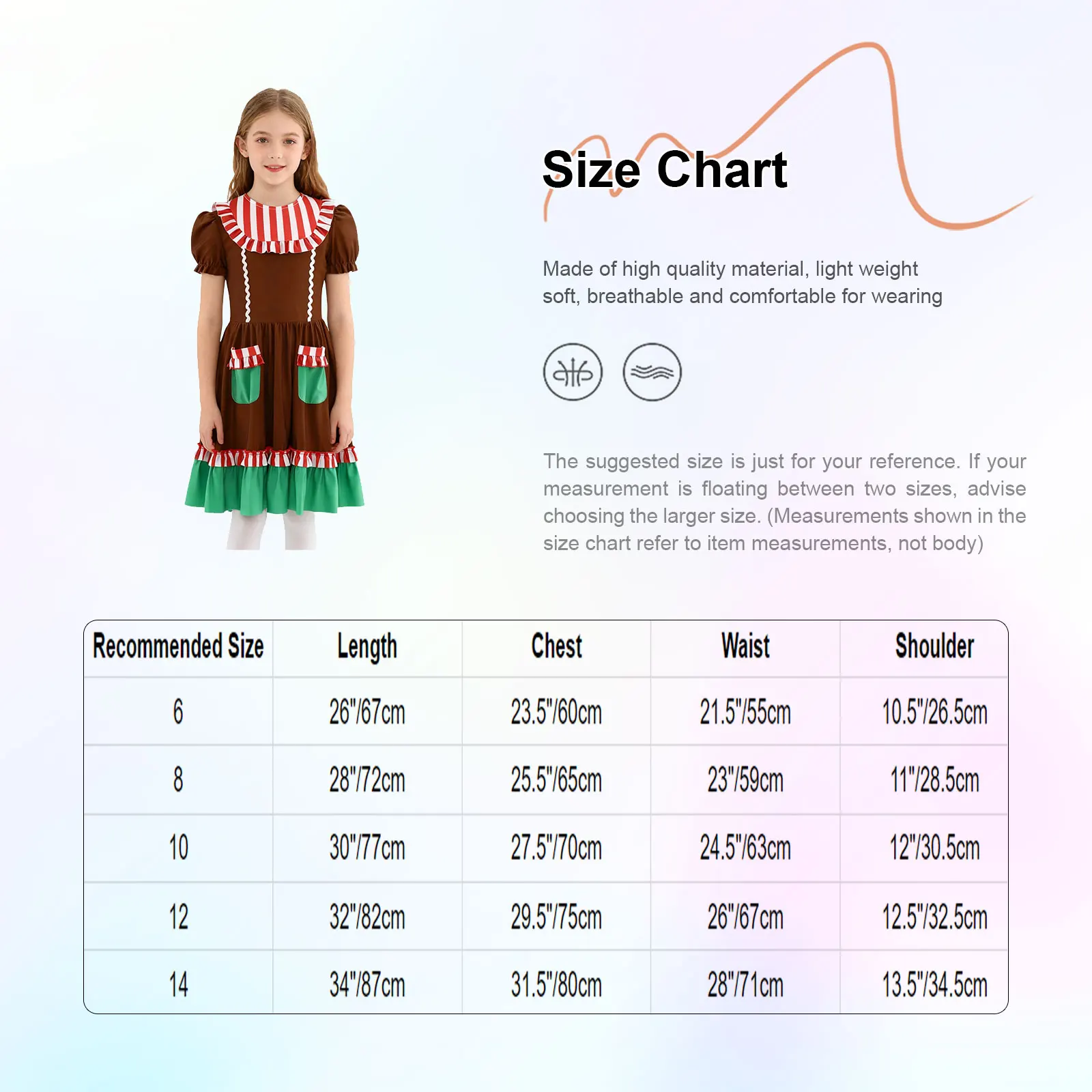 الفتيات عيد الميلاد عيد الميلاد فستان قصب الحلوى الزنجبيل رجل كوكي رجل تأثيري حلي منتفخ الظهر غير مرئية سستة تكدرت فستان