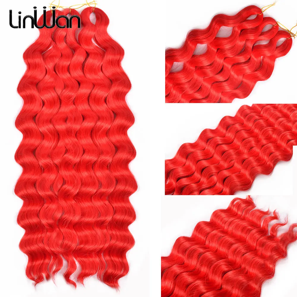 

Anna Twist Вязание крючком Косы Волосы 24 дюйма Свободные глубокие волны Вязаные крючком волосы Ombre Серебристые белые синтетические волосы для наращивания Волнистые волосы