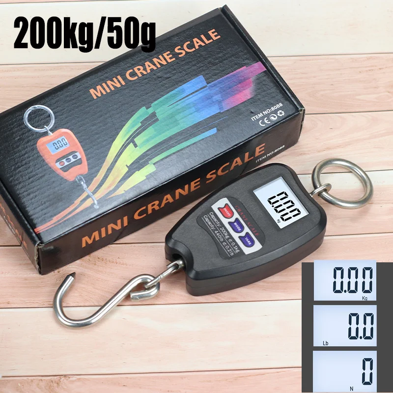 Кран-весы 200 кг/50 г, цифровые промышленные подвесные весы, сверхмощные подвесные крючковые весы из нержавеющей стали, взвешивание в помещении и на открытом воздухе Кран-весы 200 кг/50 г, цифровые промышленные подвесные весы, сверхмощные подвесные крючковые весы из нержавеющей стали, взвешивание в помещении и на открытом воздухе