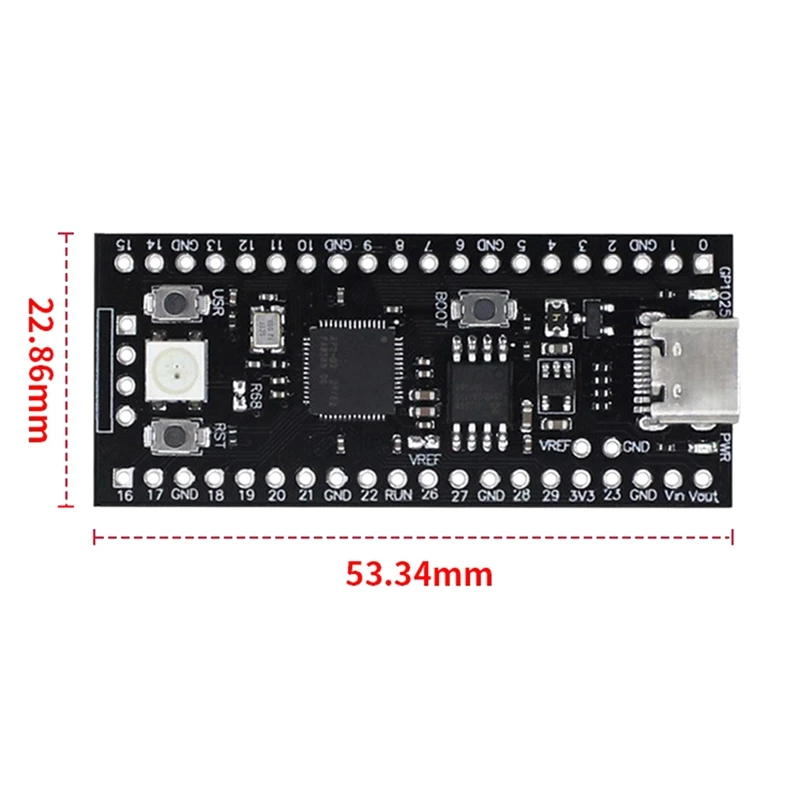 Placa base de microcontrolador ARM para Raspberry Pi YD-RP2040, placa de desarrollo Flash Core, doble núcleo, 264KB