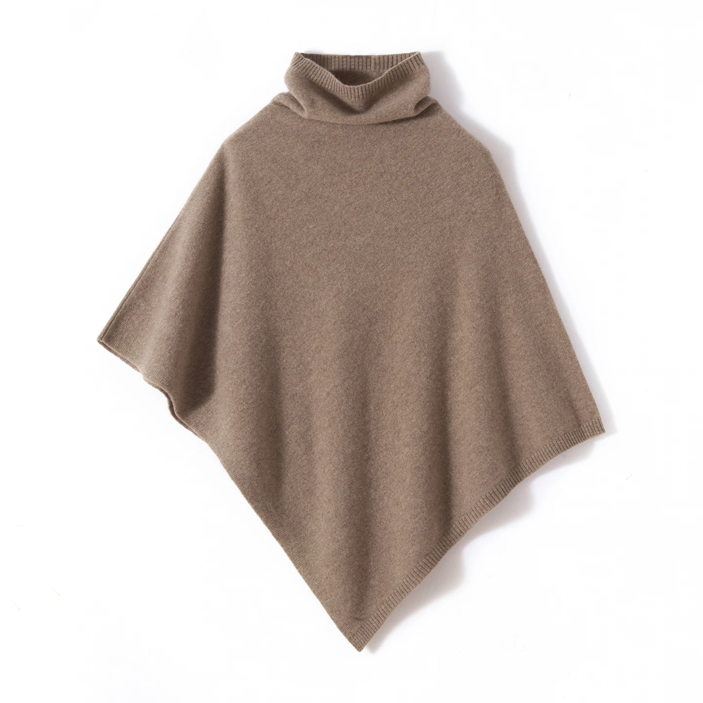 

Плащ из 100% мериносовой шерсти, женский пуловер с высоким воротником, шаль, осень-зима, мягкий теплый универсальный трикотаж, свитер, женские накидки, топы