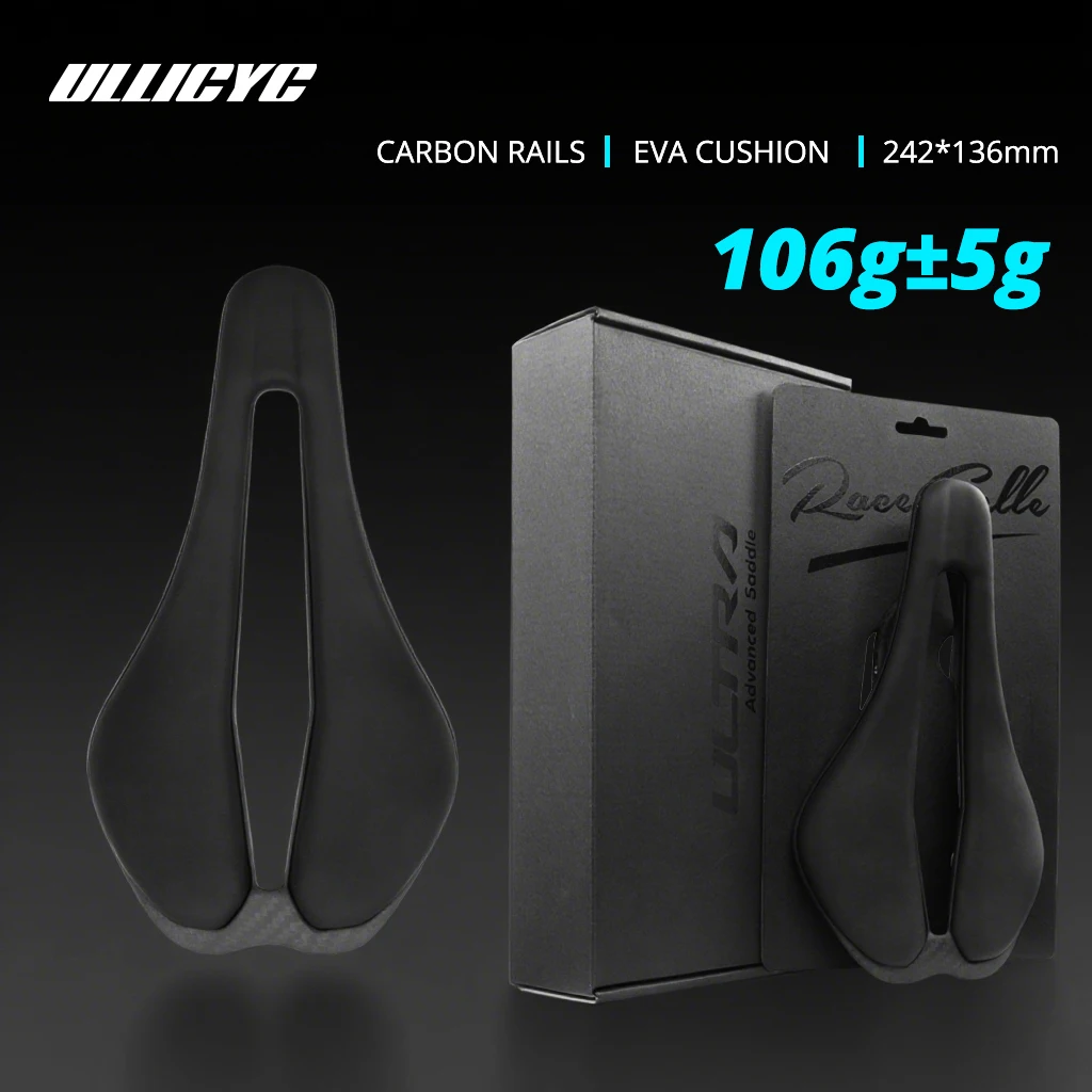 

ULLICYC EVA Cushion Bicycle Saddle Ultralight Carbon saddle 242*136mm 106g Bike Saddle for MTB Gravel Road Bike bicycle part