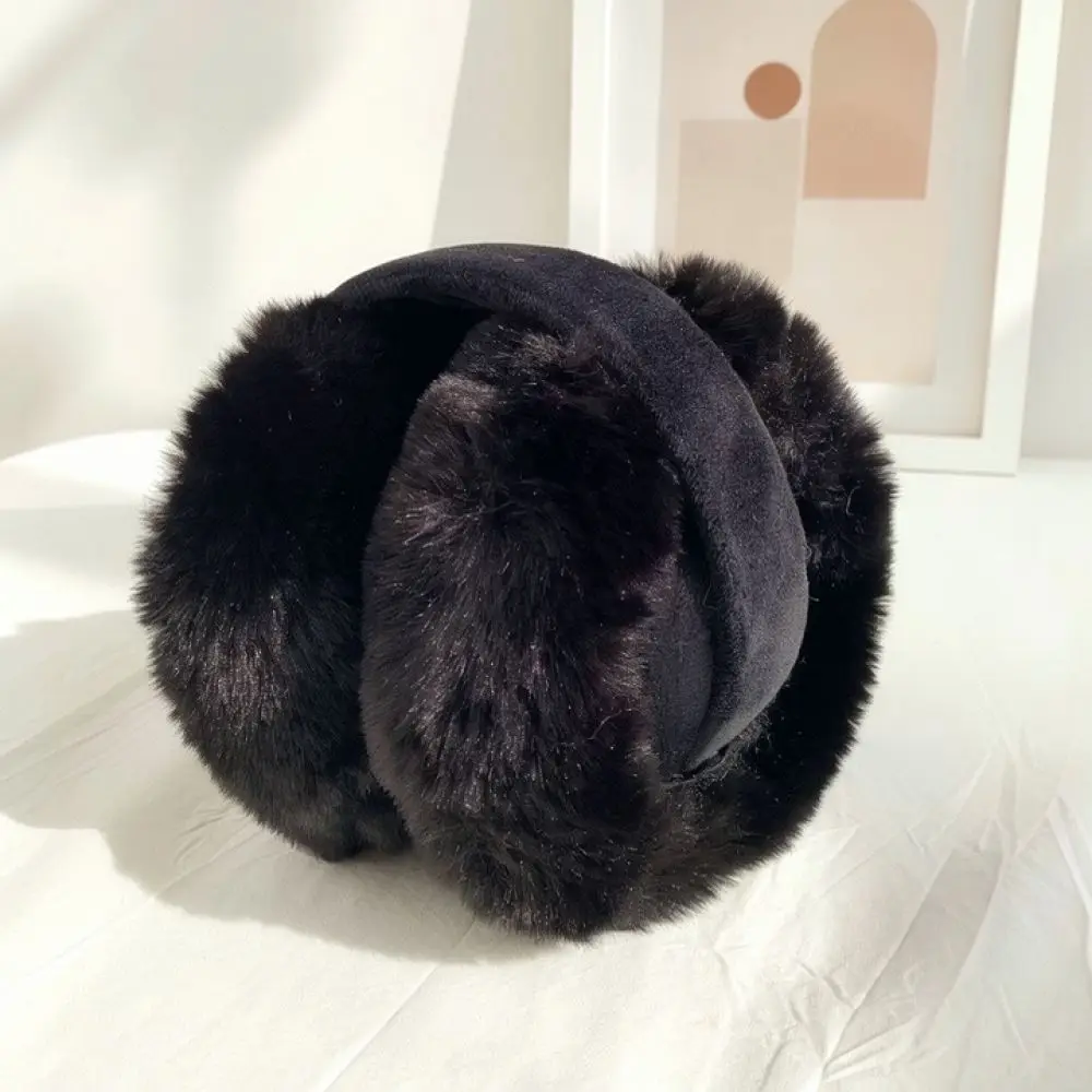 Soft Plush Earmuffs Kids Winter Ear Warmers Fluffy Fleece Ear Muffs Thickened Windproof Gear For Outdoor Cycling Cold Weather