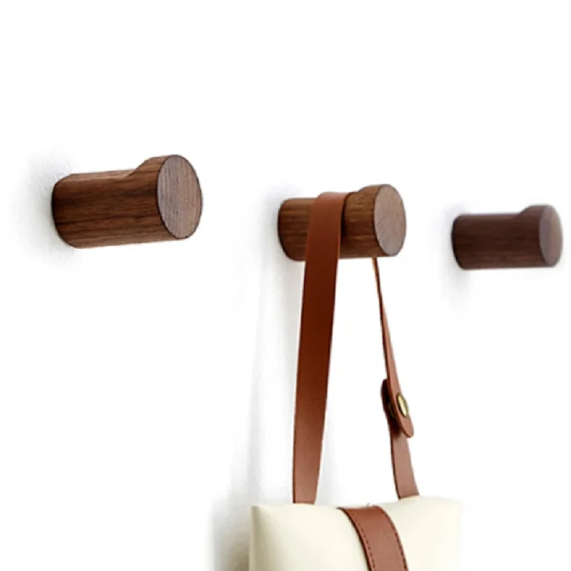 Walnut Hook Modern Minimalist Coat Hook Closet Hanger Towel Rack Hook Home Keys Decoration Wall Mounted Hook