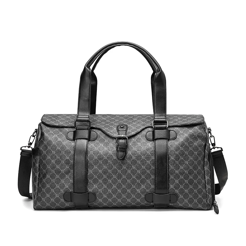 Bolsa de viaje de negocios de corta distancia para hombre, bolsa de embarque, separación de humedad seca, bolso de mano deportivo a cuadros de moda, bolsa de Fitness de moda