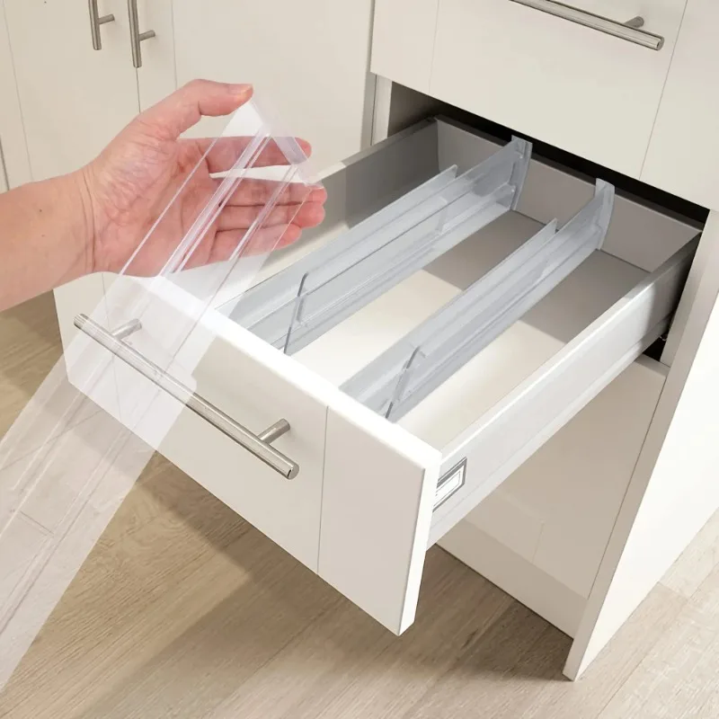 Drawer Dividers Organizers Adjustable Plastic Drawers Separators for Clothing Kitchen Utensils Makeup Office Storage