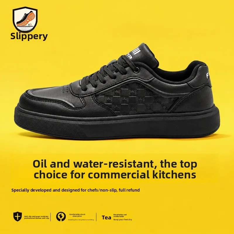 New Model Men's Chef Shoes with Anti-slip Properties. Oil-proof. Anti-slip. Easy To Clean. Special Shoes for The Kitchen.