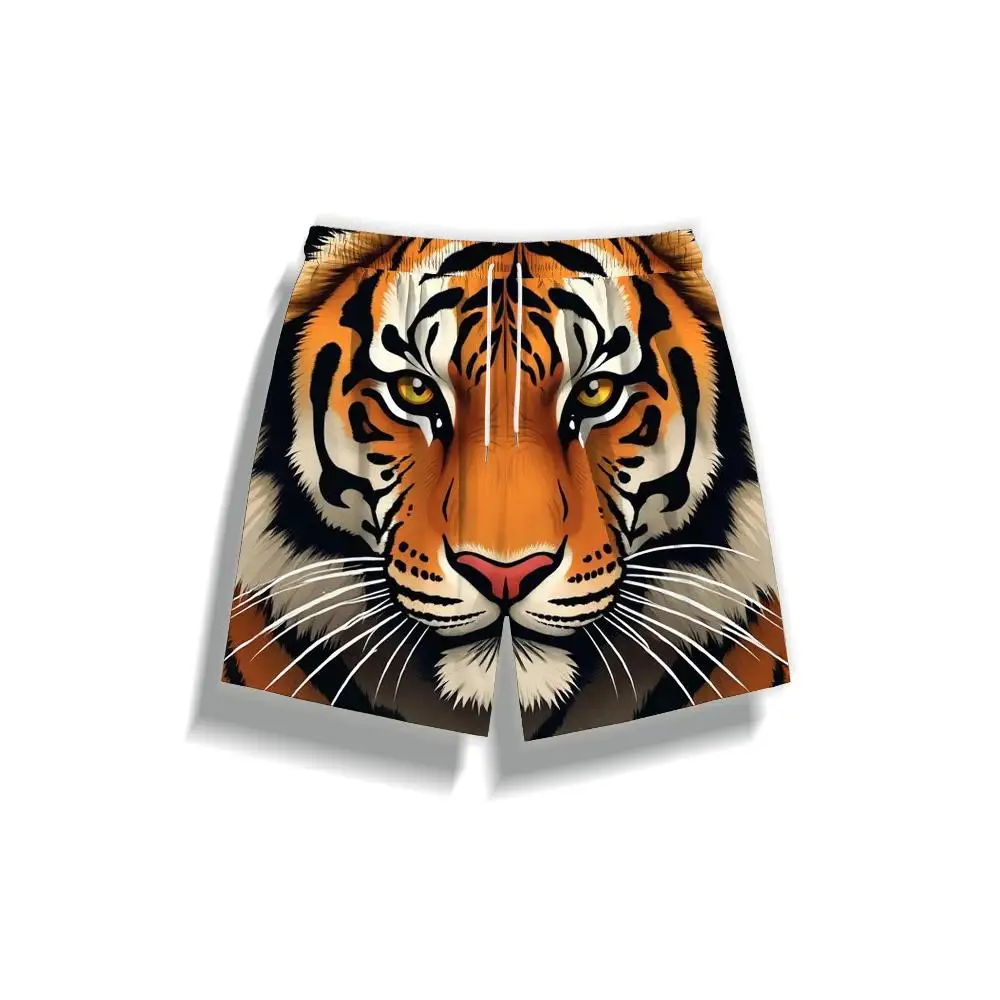 

1pcs Men's Short swim trunks2026 Summer 3D Printed Short sleeve man pants Polyester Quick drying running Breathable
