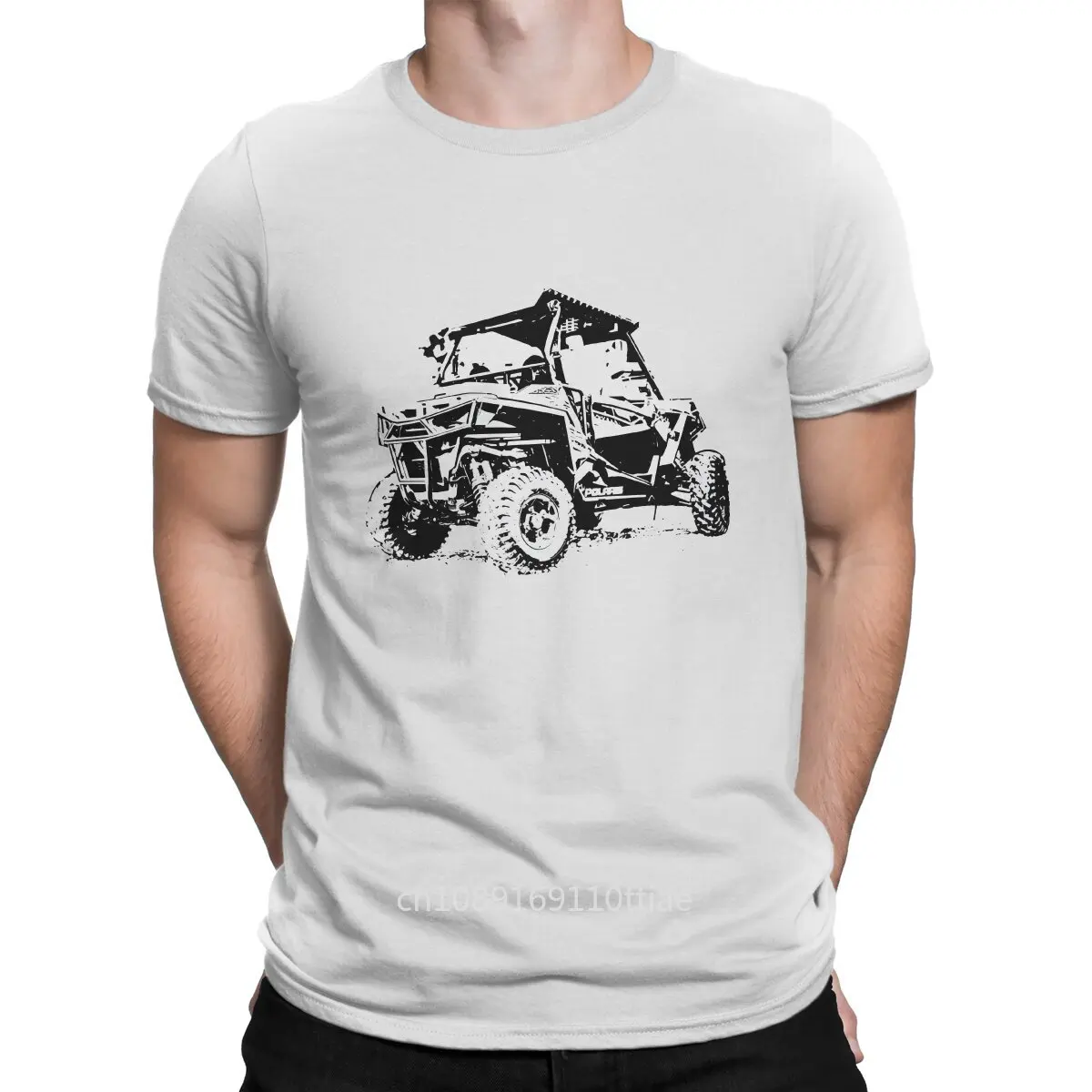 Off Road Horsepower Men's T Shirts Polaris Funny Tees Short Sleeve Round Collar T-Shirts Pure Cotton Graphic Printed Tops