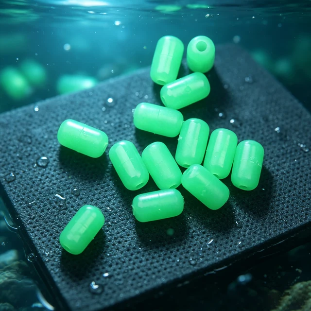 100Pcs Soft Rubber Luminous Fishing Beads Round Glow Balls for Treble Hook Rig Lure Night Fishing Tackle Accessories 6