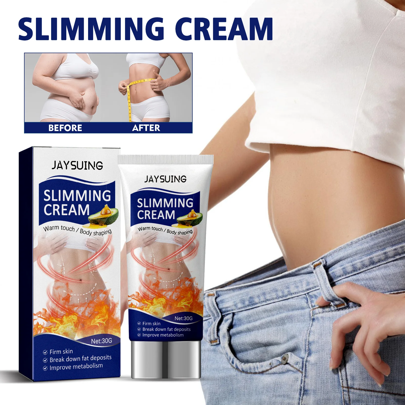 Jayslimming zayıflama kremi tüm vücut yağ yakma tam vücut şekillendirici 7 gün kaldırmak selülit kilo kaybı hızlı göbek ince yetişkin