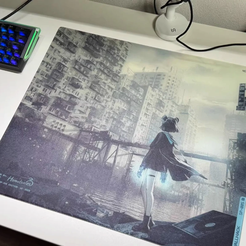 

WALLHACK SP-005 Tempered Glass Mouse Pads YUME Replica Customized Personalised Large Size Desk Pad for PC FPS Gaming Mouse Pad