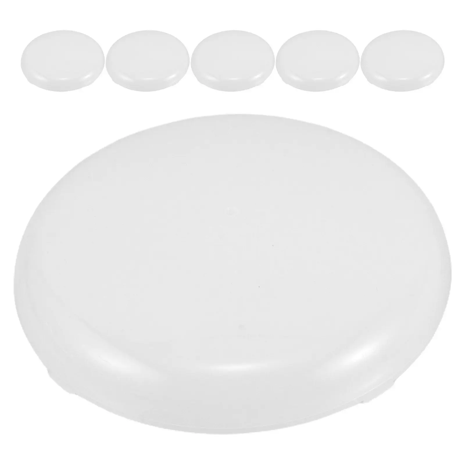 6Pcs Lampshade Diffuser Milky White Thick Round Sheet Soft Light Diffuser Panel for Drum Lampshades Ceiling Light Fixture DIY