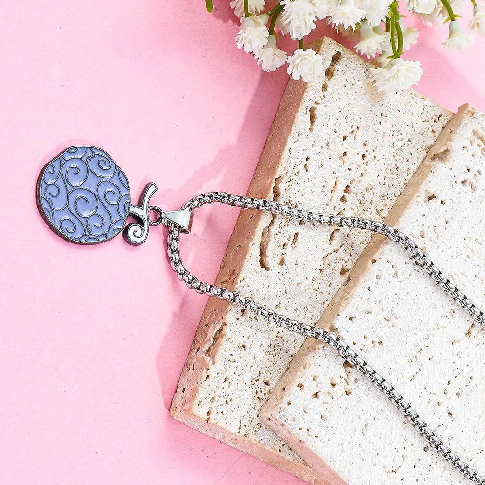 

ОДИН ЧАСТЬ Аниме Мультфильм Ожерелье Проклятие Дьявол Фрукты Креативная модная цепочка на шею для лучшего друга Аксессуары Подарки