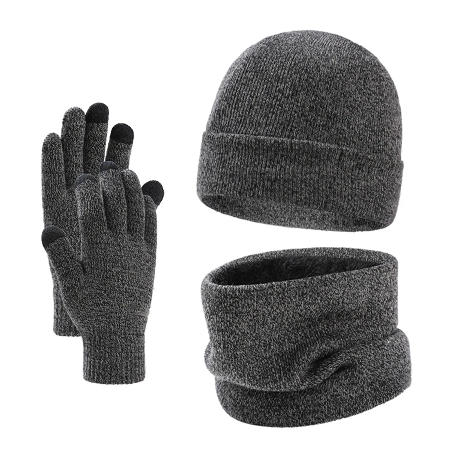 2024 autunno inverno caldo cappello sciarpa guanti tre pezzi set peluche maglia cappello di lana a prova di freddo copricapo guanti sciarpe set