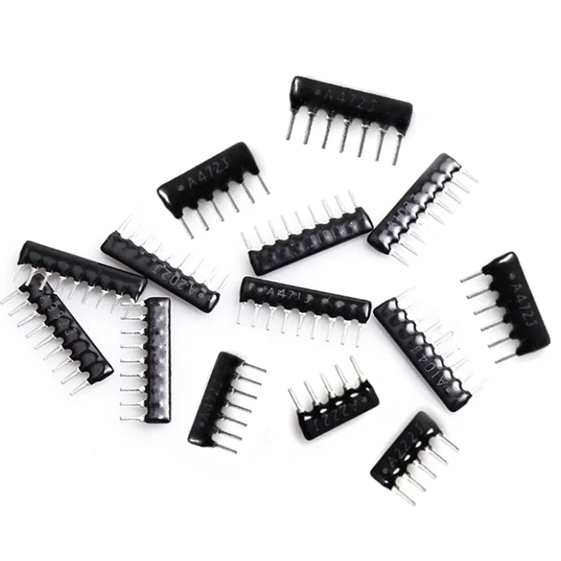 10 Buah 5PIN 9PIN Eksklusi Jaringan Resistor Array DIP 100 220 330 470 510 1K 680 K 1.2K 2K 1.5K 2.2K 3.3K 10K 4.7K Ohm