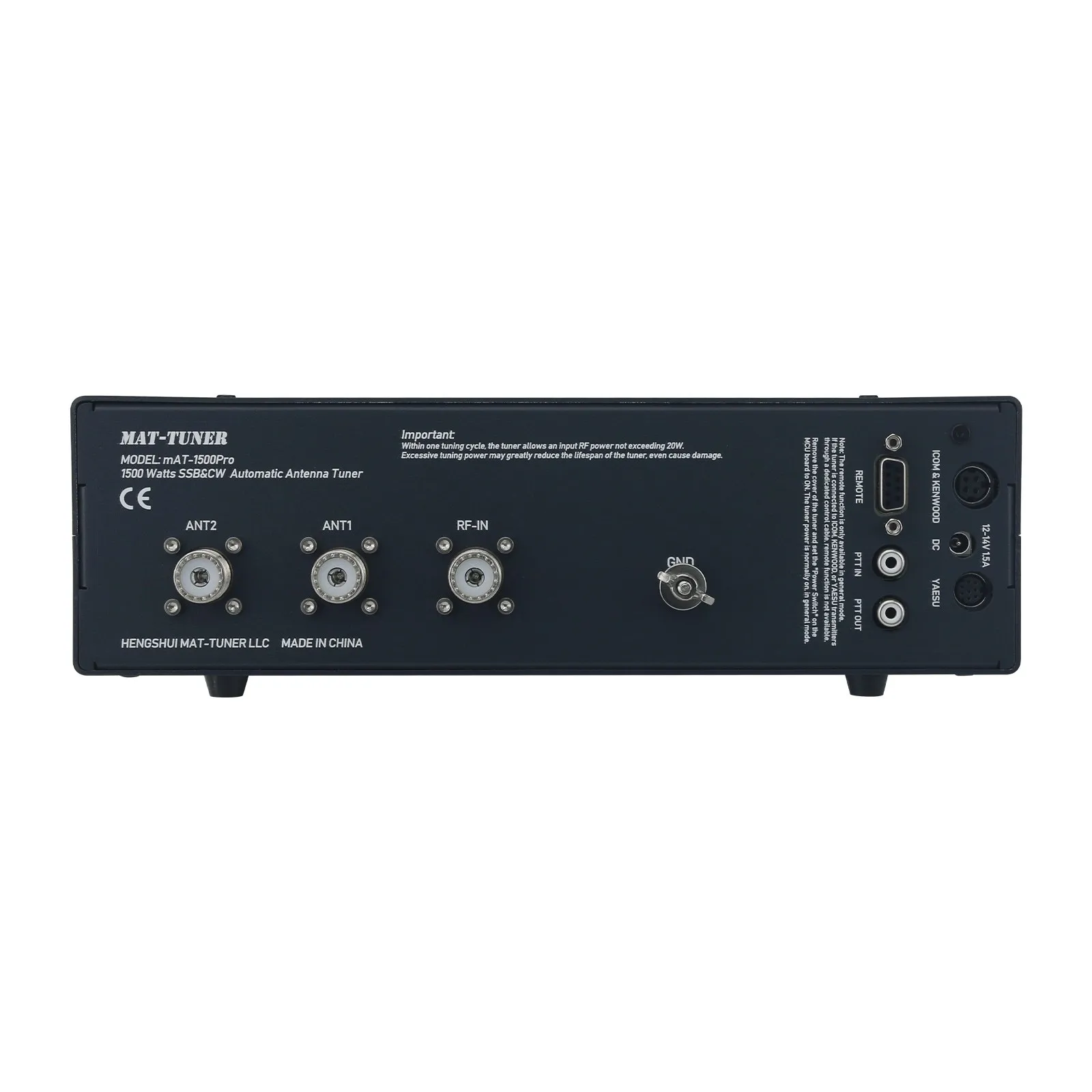 HAMGEEK MAT-1500Pro General High Power Automatic Antenna Tuner Shortwave Radio for YAESU/ICOMS with 3 Working Modes