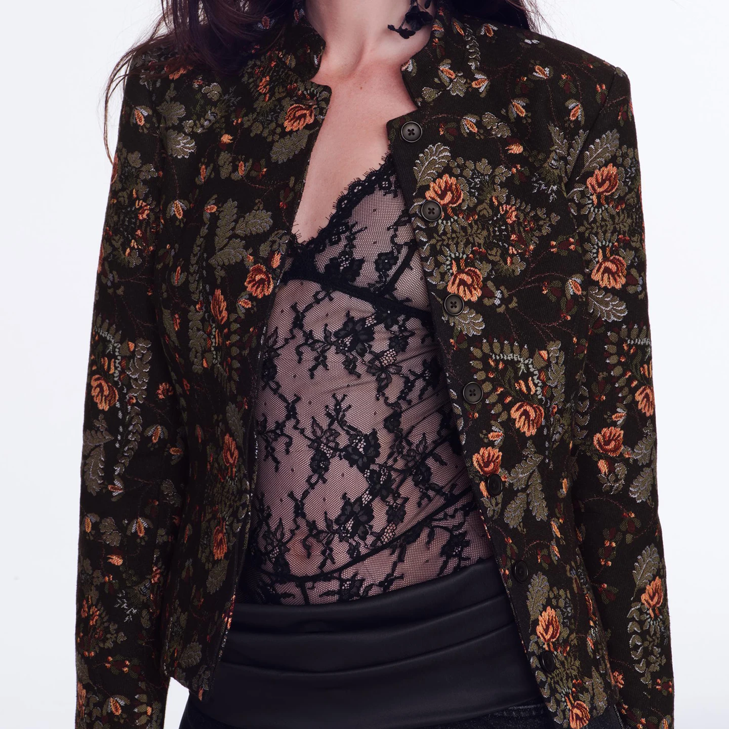 Women's Autumn 2026 New Long Sleeve Stand Collar Nine Points Short Skirt Style Coat Standard Fit Button Detail Other Material