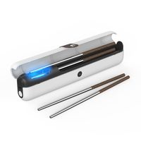 Portable Mini Toothbrush Sterilizer Cleaner Storage Cup Uv Light Sanitizer ABS White Toothbrush Holder Chopsticks
