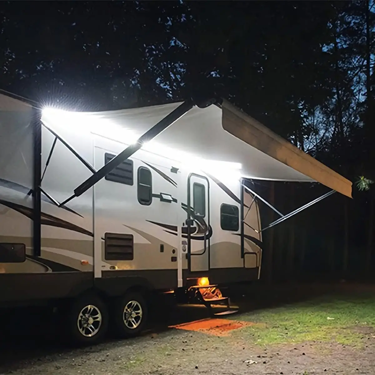 

RV Awning Lights, 12V White Camping Awning Lights, Motorhome Travel Trailer Food Trucks Van Waterproof Canopy Led Strip Lighting