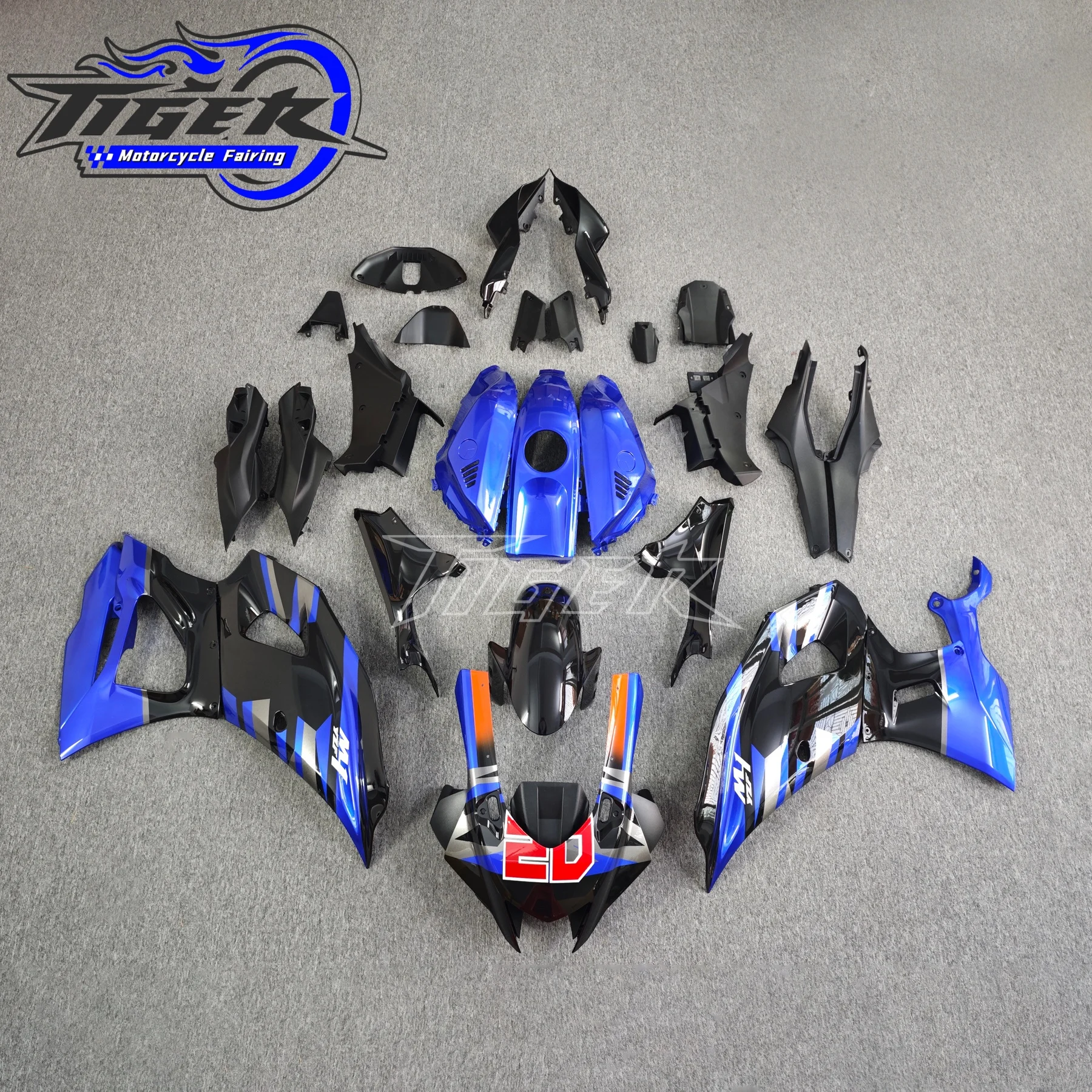 Motorcycle Fairing Kit fits for Yamaha YZF-R7 22 23 YZFR7 2022 2023 Fairing Bright black motorcycle housing