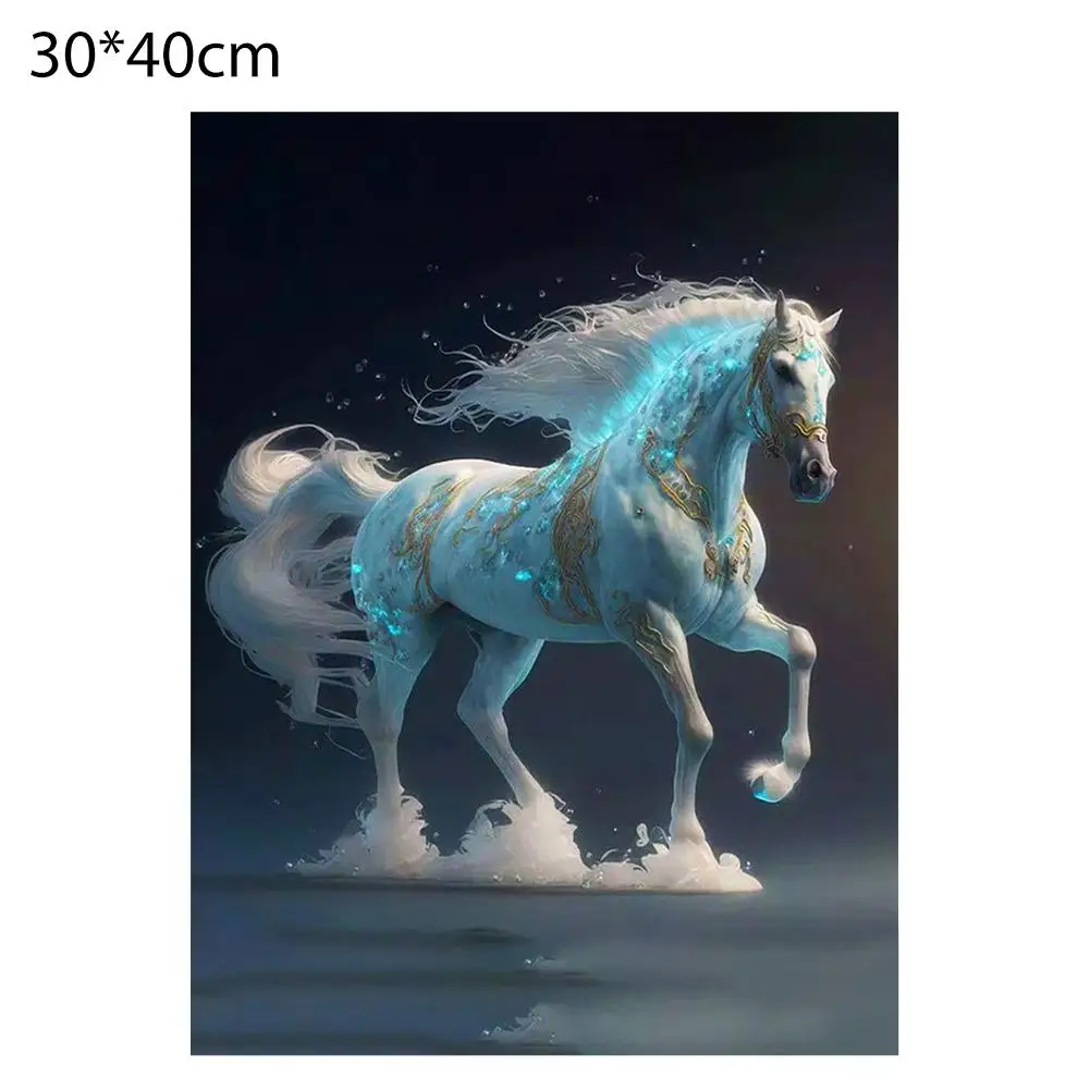 

Hot Horse Diamond Painting Seaside Beach 5D DIY Full Square Round Diamond Mosaic Complete Kit Handmade Gift