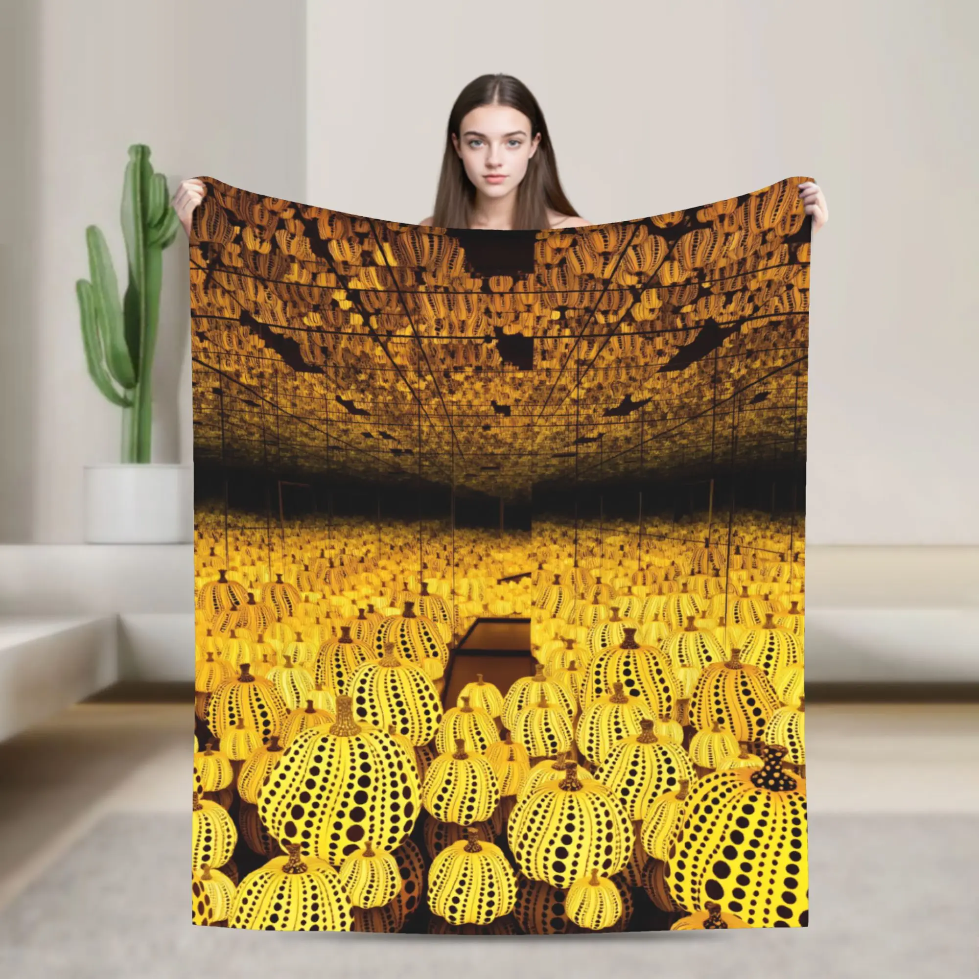 Comfortable Throw Blanket Travel Yayoi Kusama Infinity Mirror Room Blanket  Flannel Bedspread For Home Decor Graphic Bed Cover