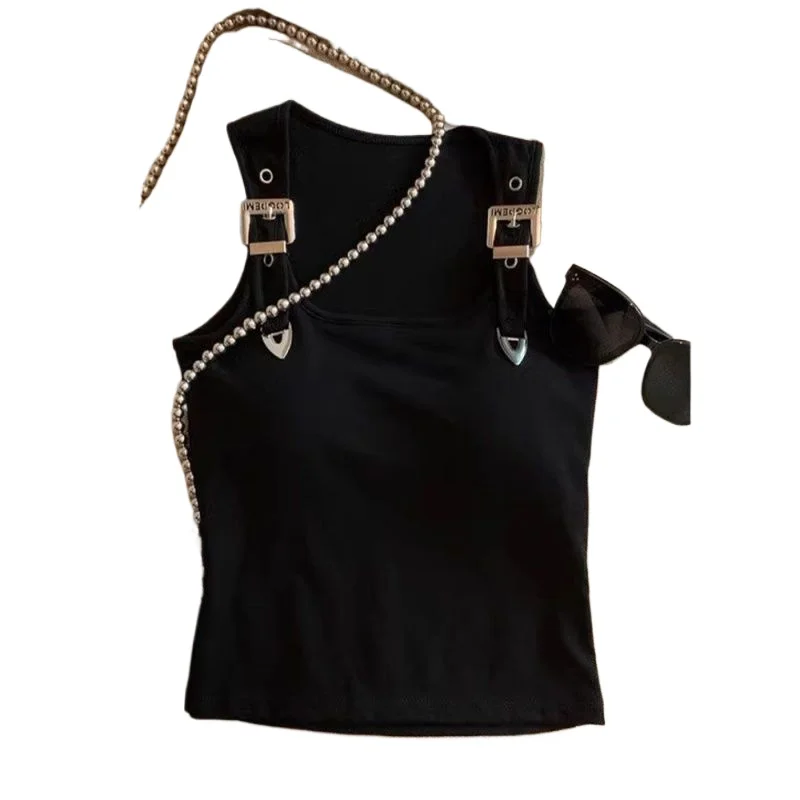 Summer Dopamine Wear Sweet Cool Spice Girls Suspender Small Vest Women's Exterior Design Chic Short Sleeveless Top Exquisite