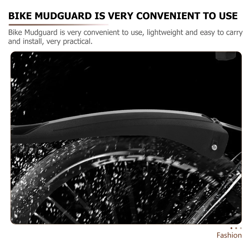 1Set Bike Mudguard Sturdy ABS Rear Cycling Mud Flaps Splash Proof Mountain Bike Practical Durable Bicycle