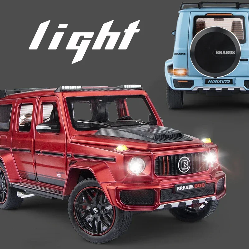 1:24 Scale Brabus G800 Alloy Car Model Diecast Car Sound Light Car Lovers Collection Kids Birthday Gift Metal Boys Toys