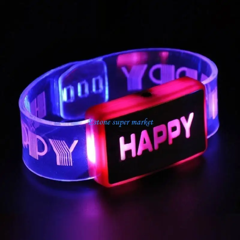 090B クリスマスパーティープラスチックブレスレット子供パーティーの記念品面白いライトアップブレスレット