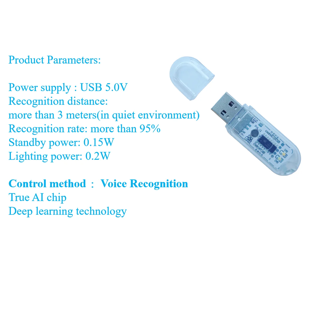 【EDUA】English Language ASR USB night light Voice Recognition Control  DUA V2 Module